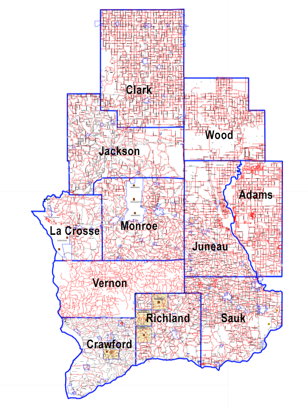 11 County Map